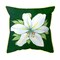 Betsy Drake Casablanca Lily - Green Background Large Indoor/Outdoor Pillow 18x18